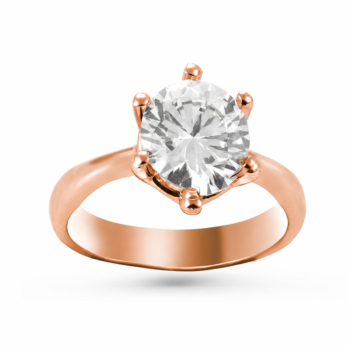 Melden Alex 10k Rose Gold Ring Solitaire Round 1.00ct Diamond