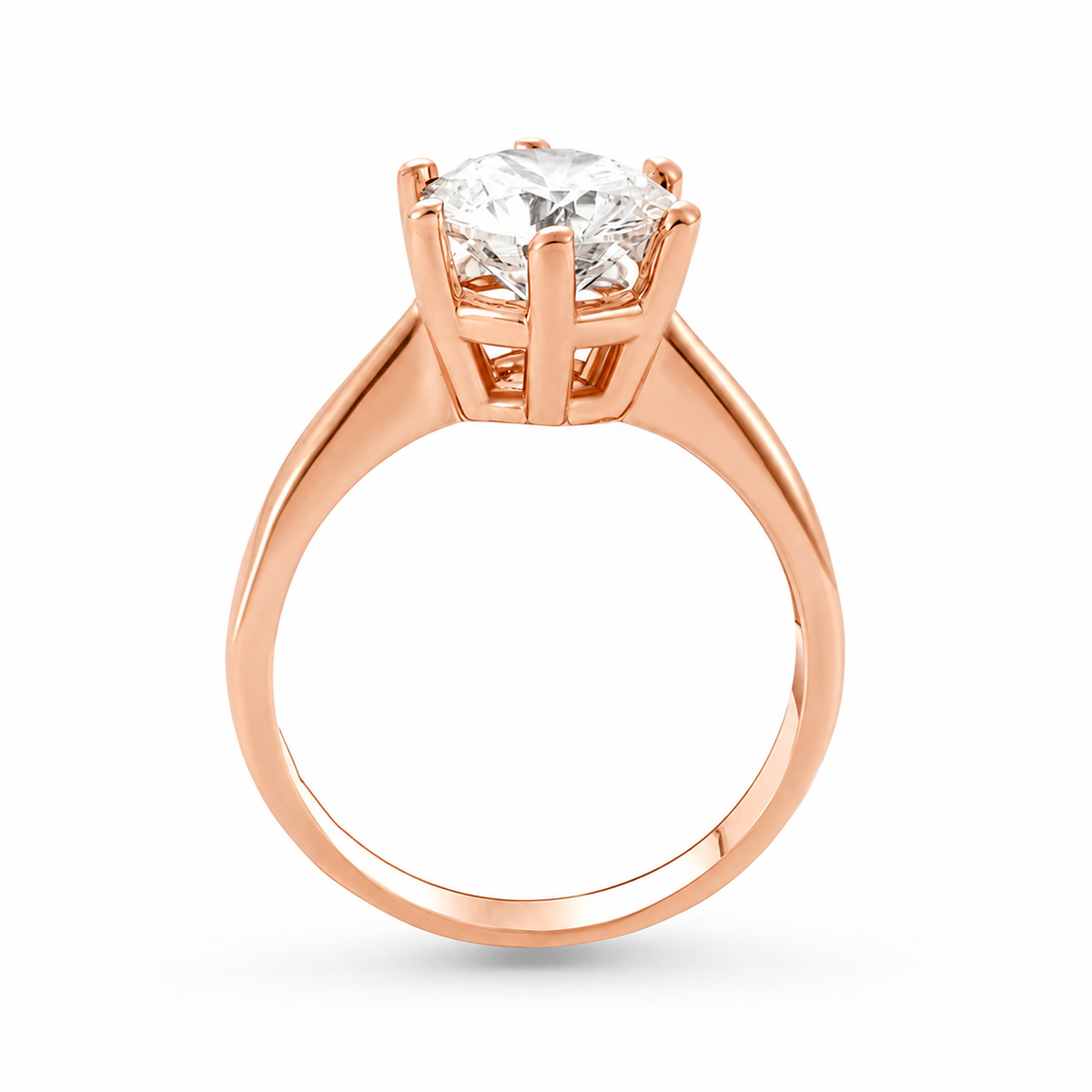 Melden Alex 10k Rose Gold Ring Solitaire Round 1.00ct Diamond