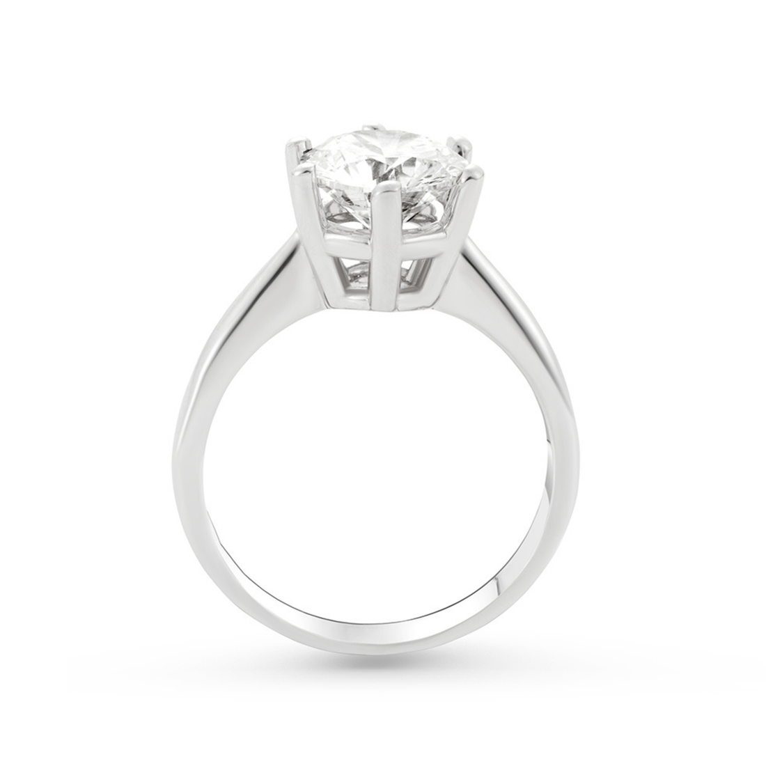Melden Alex 14k White Gold Ring Solitaire Round 1.00ct Diamond