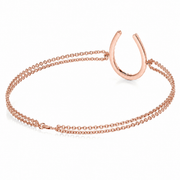 Melden 14k Rose Gold Horse Shoe Bracelet 0.28ct Total Diamond