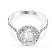 Melden Nikki 14k White Gold Halo Diamond Ring 2.28ct Total