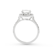 Melden Nikki 14k White Gold Halo Diamond Ring 2.28ct Total