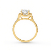 Melden Nikki 14k Gold Halo Diamond Ring 2.28ct Total