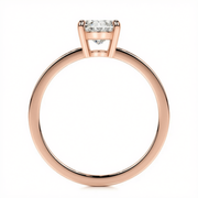 Melden Joy 14k Rose Gold Ring Oval Diamond Center Stone 2.16ct Total Diamond