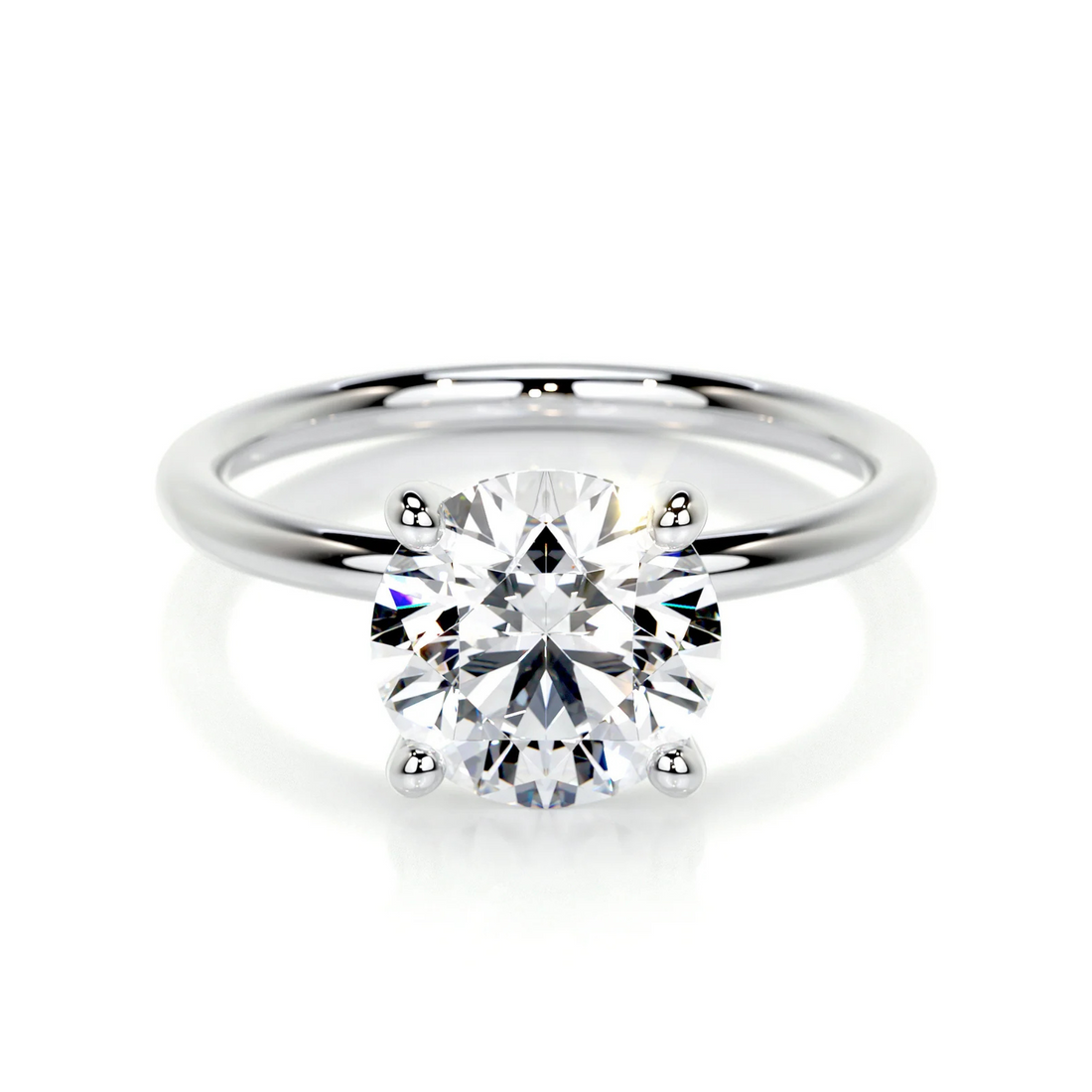 Melden Izzy 14k White Gold Ring Solitaire Round 1.00ct Diamond