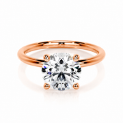 Melden Izzy 14k Rose Gold Ring Solitaire Round 2.00ct Diamond