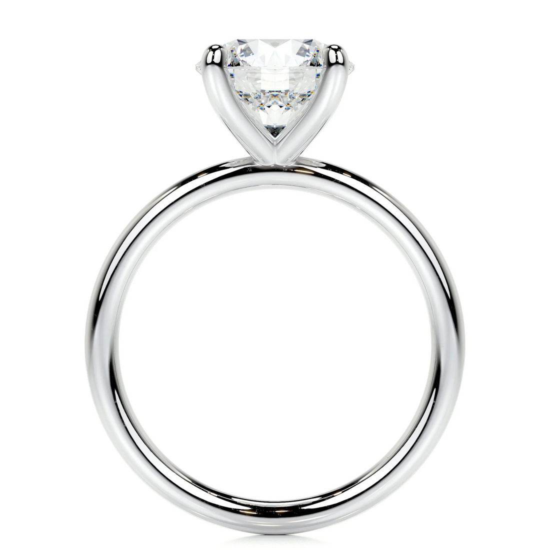 Melden Izzy 14k White Gold Ring Solitaire Round 1.00ct Diamond