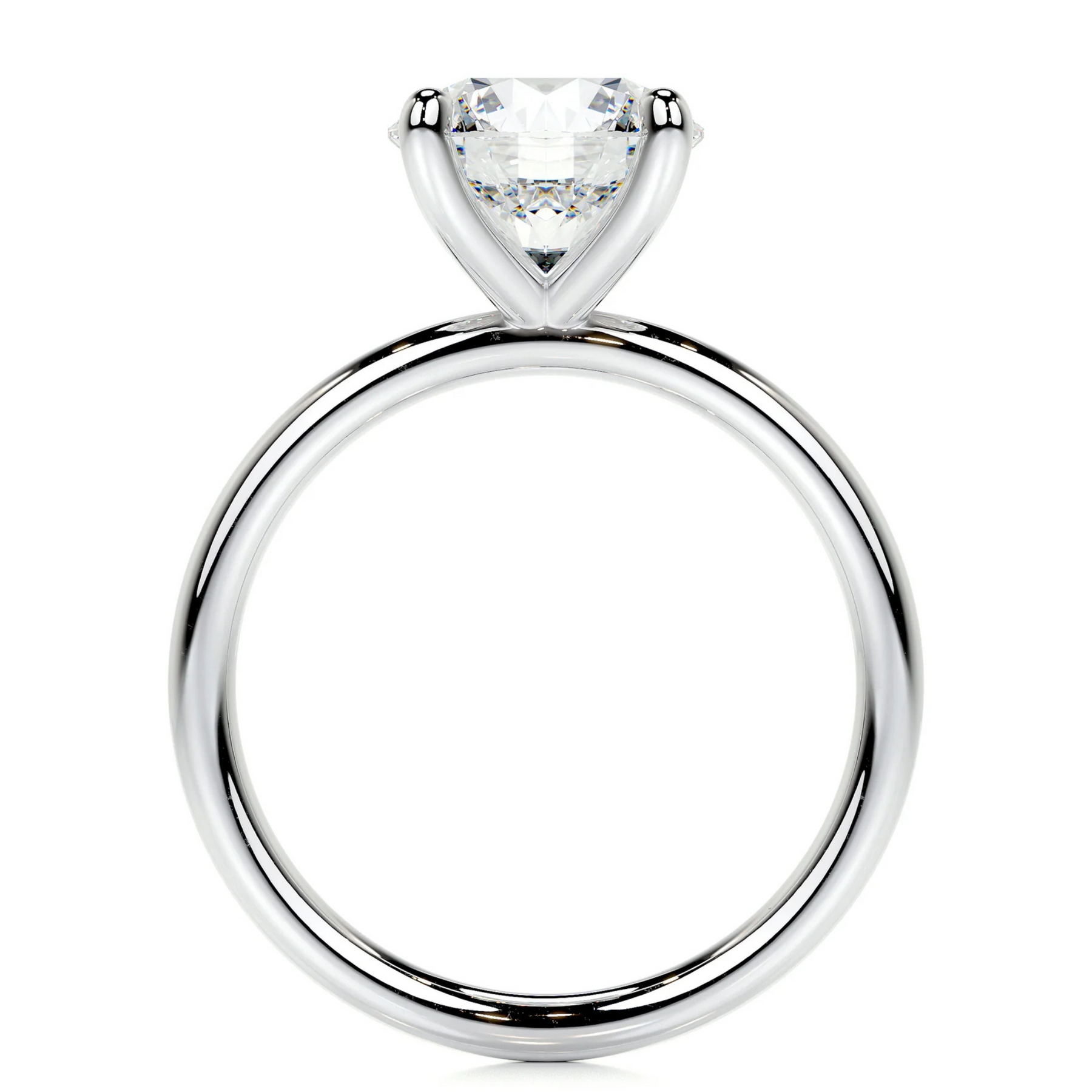 Melden Izzy 14k White Gold Ring Solitaire Round 1.00ct Diamond