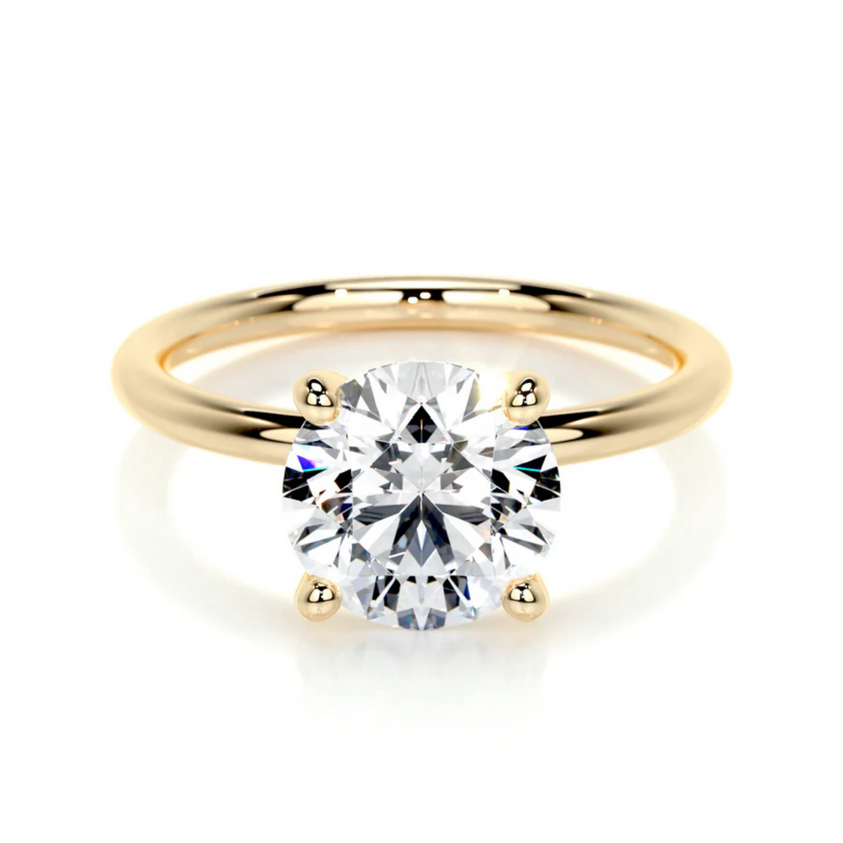 Melden Izzy 14k Gold Ring Solitaire Round 1.00ct Diamond