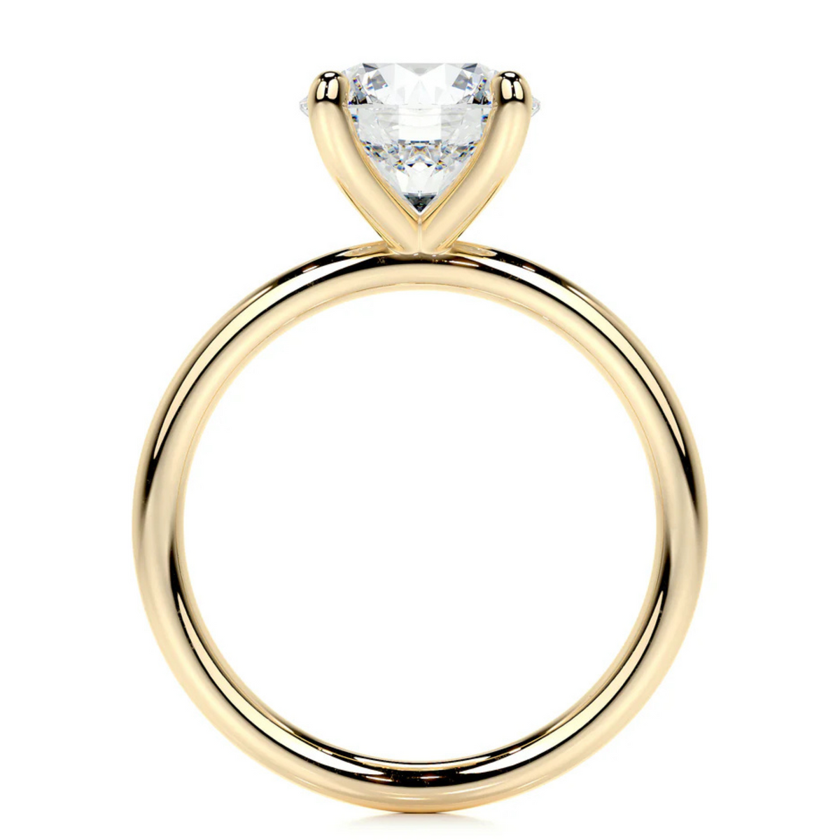 Melden Izzy 14k Gold Ring Solitaire Round 1.00ct Diamond