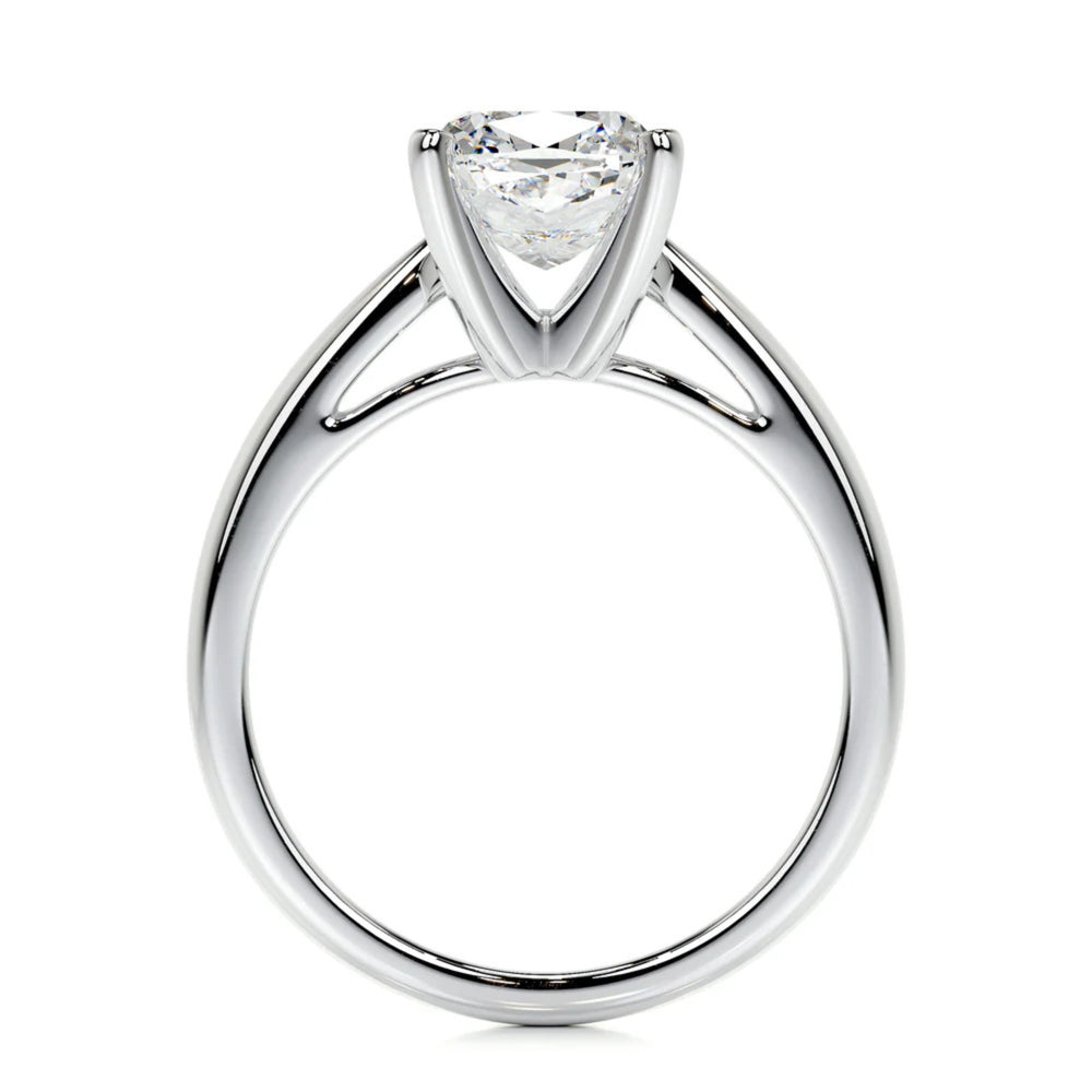 Melden Mae 10k White Gold Ring Solitaire Square Cushion 1.00ct Diamond - view 2