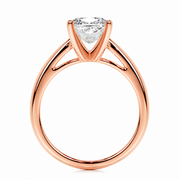 Melden Mae 14k Rose Gold Ring Solitaire Square Cushion 3.00ct Diamond