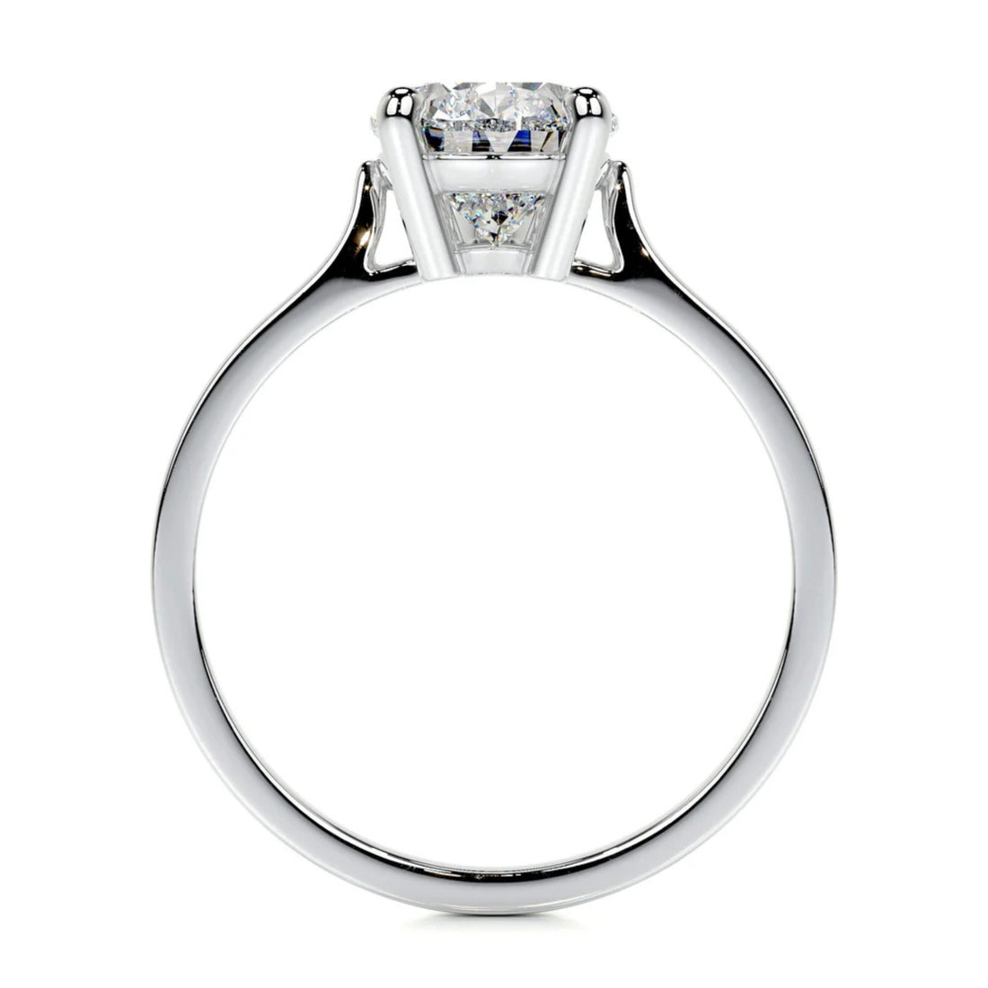 Melden Laura 14k White Gold Ring Solitaire Center Stone 1.00ct Pear Diamond