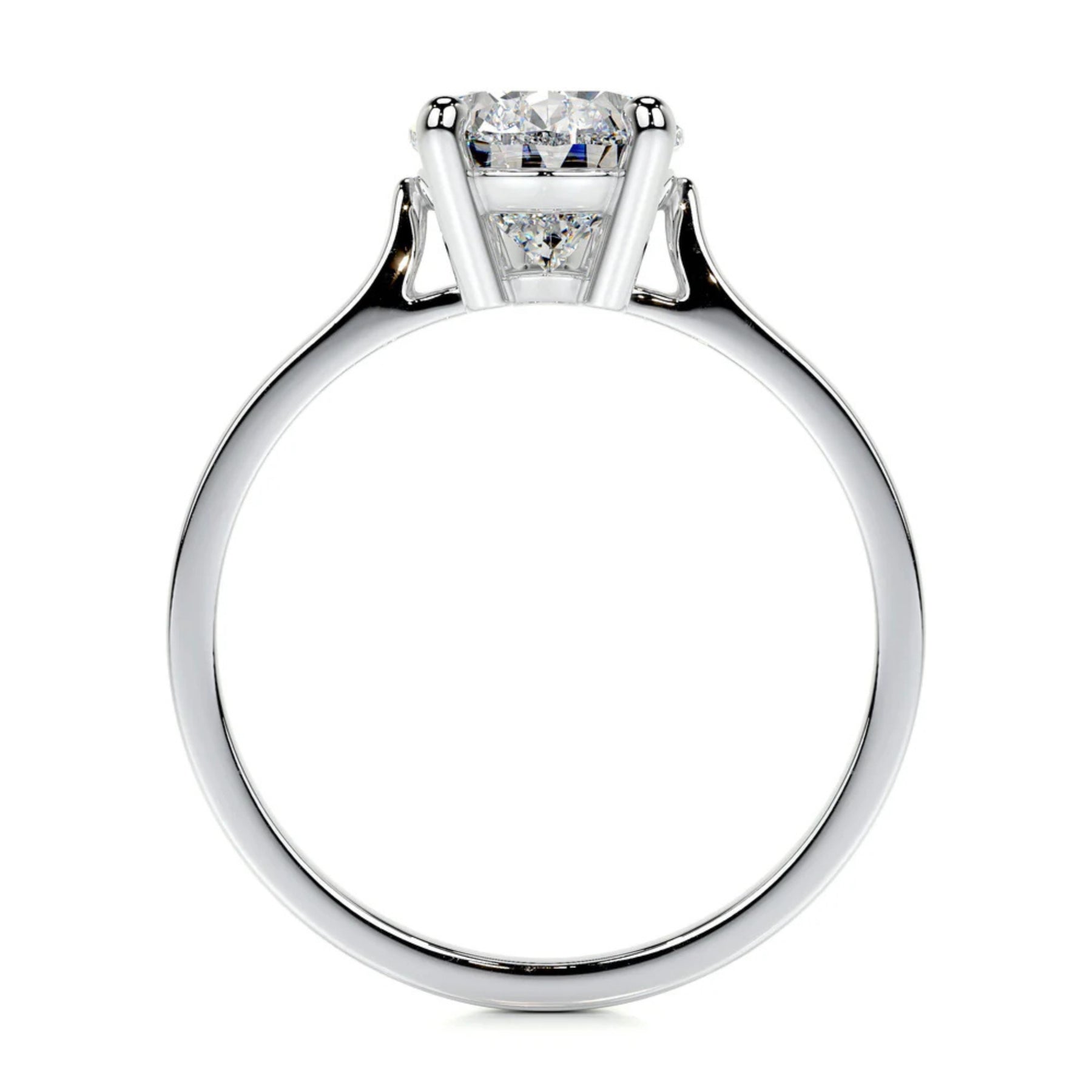 Melden Laura 14k White Gold Ring Solitaire Center Stone 1.00ct Pear Diamond