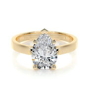 Melden Laura 14k Gold Ring Solitaire Center Stone 1.00ct Pear Diamond