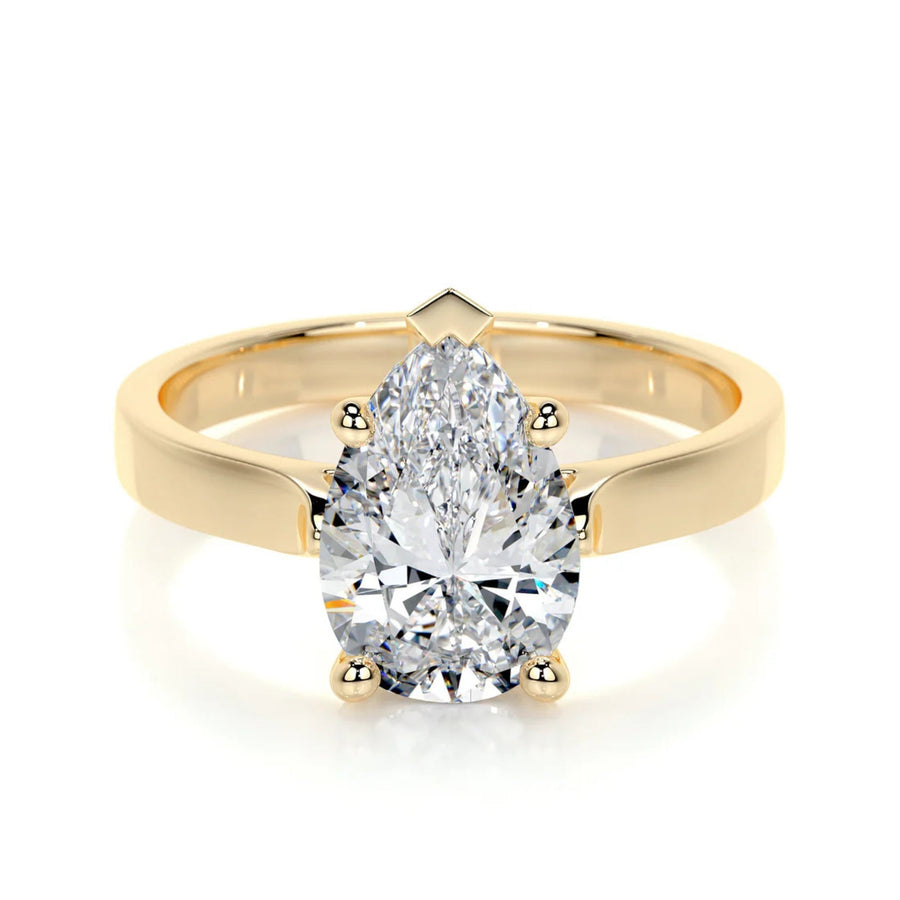 Melden Laura 4 ct pear diamond ring in 18K Rose Gold