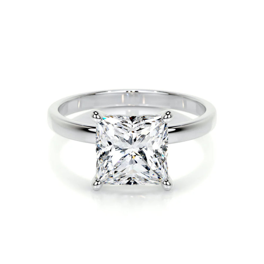 Melden Emme 10k White Gold Ring Solitaire Princess 1.00ct Diamond - view 1