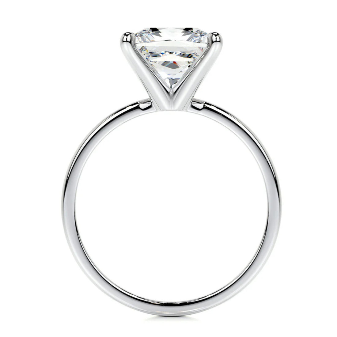 Melden Emme 14k White Gold Ring Solitaire Princess 1.00ct Diamond