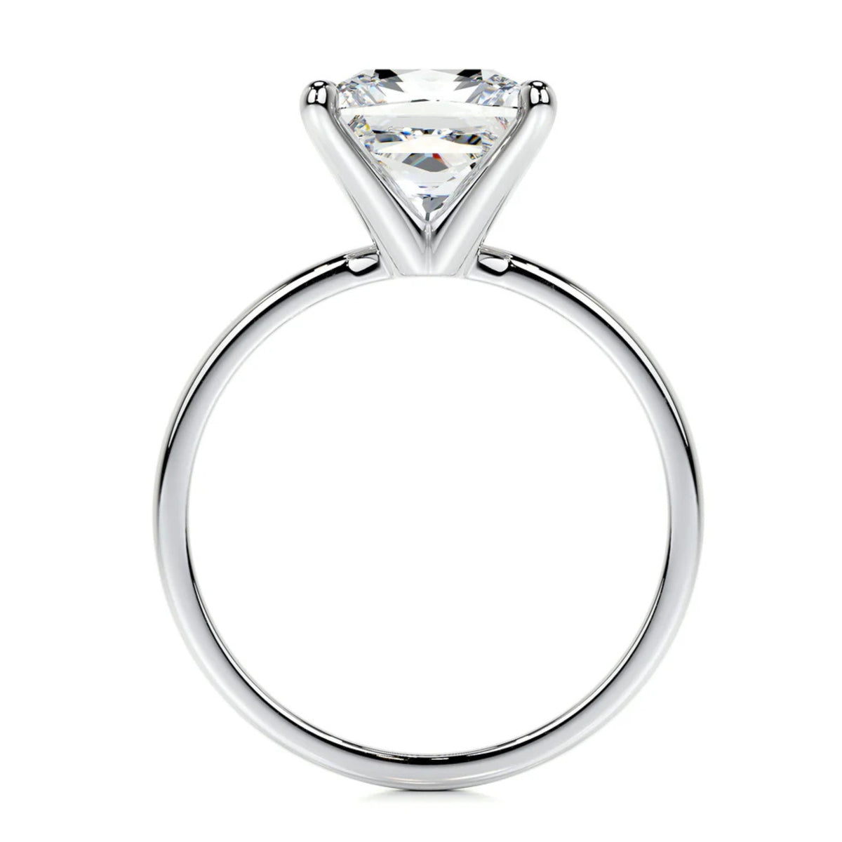 Melden Emme 10k White Gold Ring Solitaire Princess 1.00ct Diamond - view 2