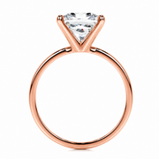 Melden Emme 14k Rose Gold Ring Solitaire Princess 1.00ct Diamond