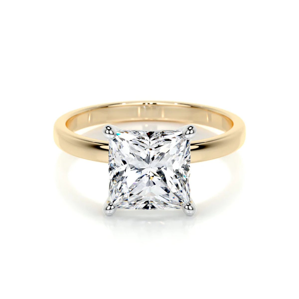 Melden Emme 14k Gold Ring Solitaire Princess 1.00ct Diamond