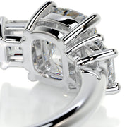 Melden Gabi 14k White Gold Three Stone Ring Cushion Diamond 2.00ct Total