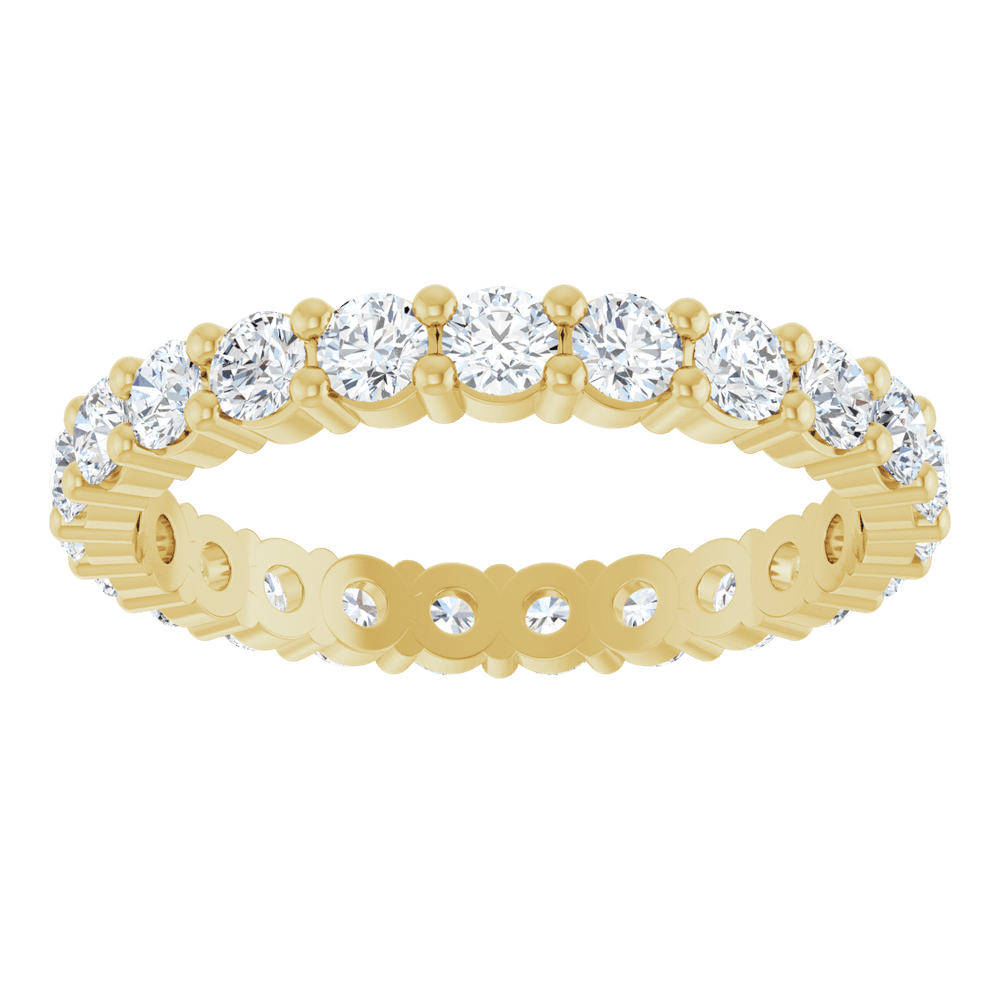 Melden Eva 14K Yellow Gold 2mm Eternity Band 7/8 CTW Lab-Grown Diamond