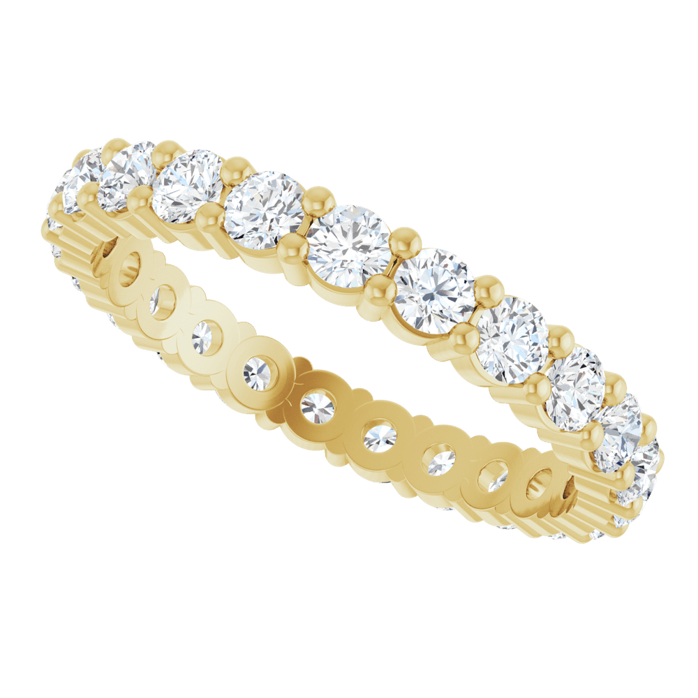 Melden Eva 14K Yellow Gold 2mm Eternity Band 7/8 CTW Lab-Grown Diamond