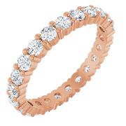 Melden Eva 14K Rose Gold 2mm Eternity Band 7/8 CTW Lab-Grown Diamond