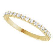 Melden Eva 10K Yellow Gold 1.5mm Eternity Band 1/2 CTW Lab-Grown Diamond
