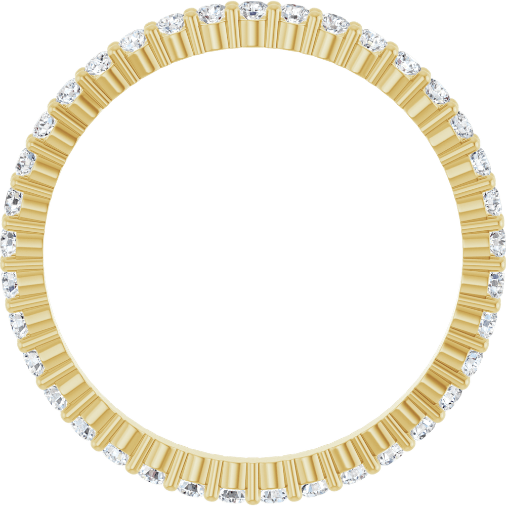 Melden Eva 10K Yellow Gold 1.5mm Eternity Band 1/2 CTW Lab-Grown Diamond