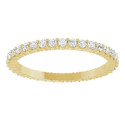 Melden Eva 10K Yellow Gold 1.5mm Eternity Band 1/2 CTW Lab-Grown Diamond