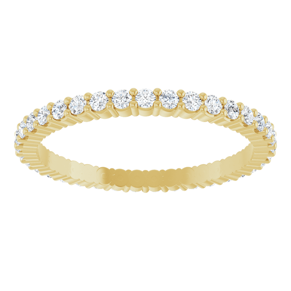 Melden Eva 10K Yellow Gold 1.5mm Eternity Band 1/2 CTW Lab-Grown Diamond