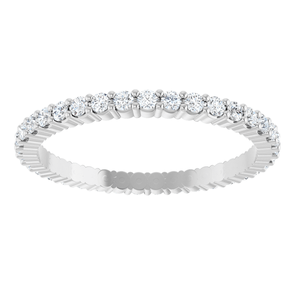 Melden Eva 14K White Gold 1.5mm Eternity Band 1/2 CTW Lab-Grown Diamond