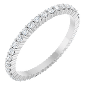 Melden Eva 14K White Gold 1.5mm Eternity Band 1/2 CTW Lab-Grown Diamond