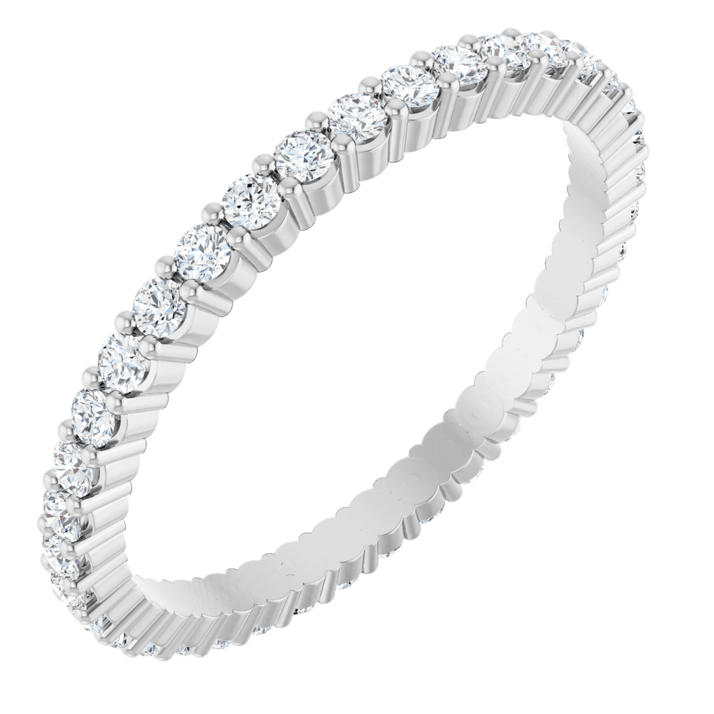Melden Eva 14K White Gold 1.5mm Eternity Band 1/2 CTW Lab-Grown Diamond