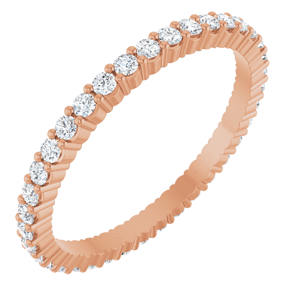 Melden Eva 14K Rose Gold 1.5mm Eternity Band 1/2 CTW Lab-Grown Diamond