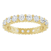 Melden Eva 14K Yellow Gold 3mm Eternity Band 2 CTW Lab-Grown Diamond