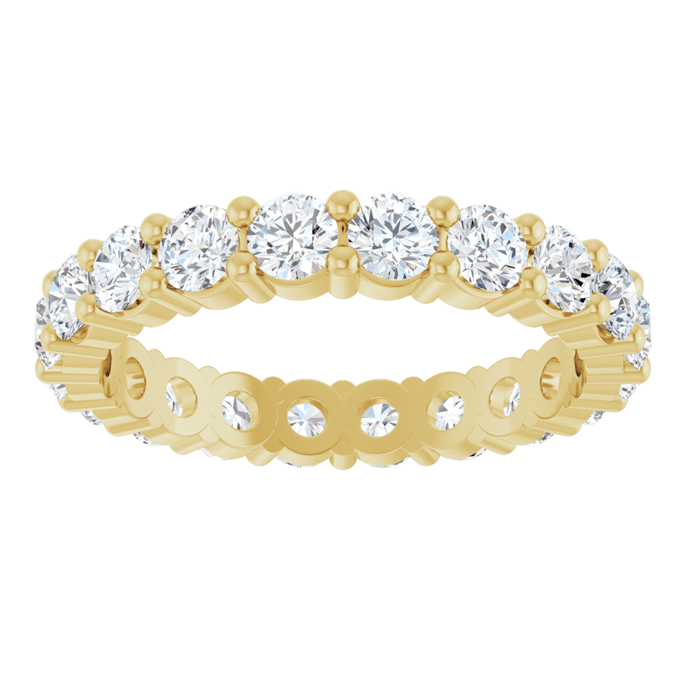 Melden Eva 14K Yellow Gold 3mm Eternity Band 2 CTW Lab-Grown Diamond