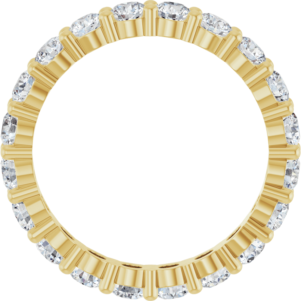 Melden Eva 14K Yellow Gold 3mm Eternity Band 2 CTW Lab-Grown Diamond