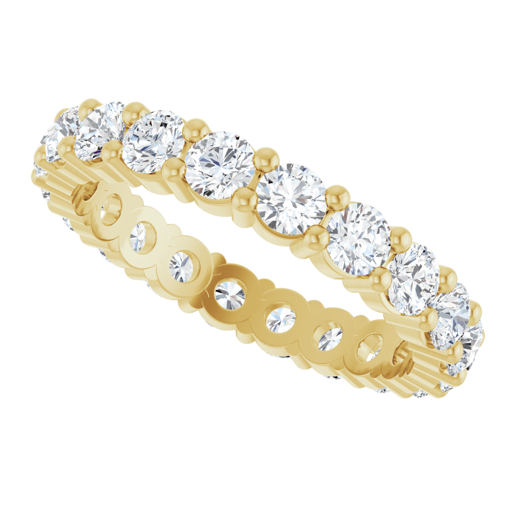 Melden Eva 14K Yellow Gold 3mm Eternity Band 2 CTW Lab-Grown Diamond