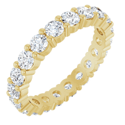 Melden Eva 14K Yellow Gold 3mm Eternity Band 2 CTW Lab-Grown Diamond