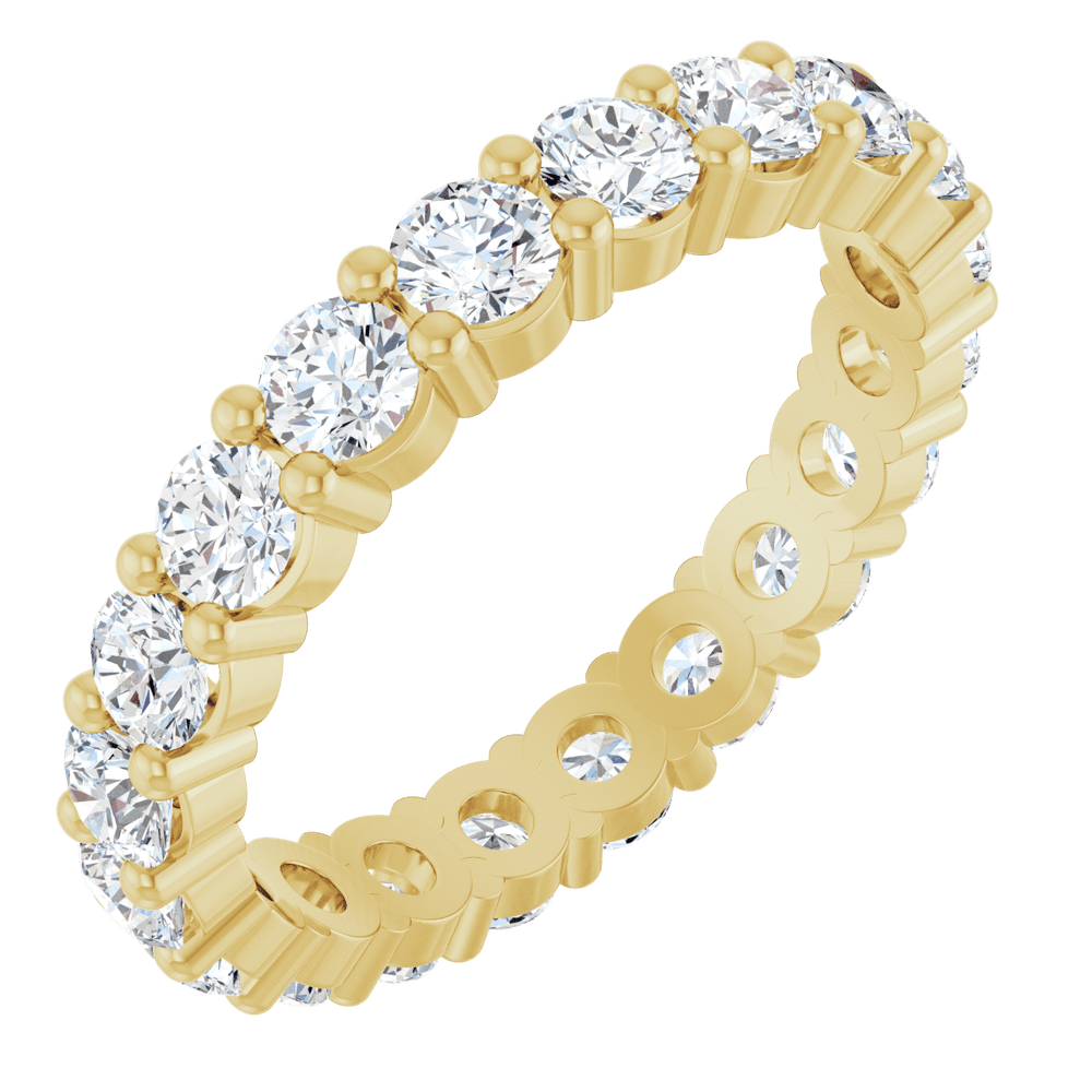 Melden Eva 14K Yellow Gold 3mm Eternity Band 2 CTW Lab-Grown Diamond