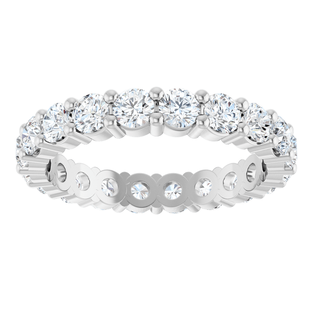 Melden Eva 3mm 2 CTW lab-grown diamond eternity band in 14K White Gold