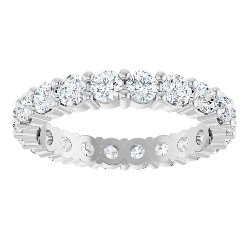Melden Eva 3mm 2 CTW lab-grown diamond eternity band in 14K White Gold