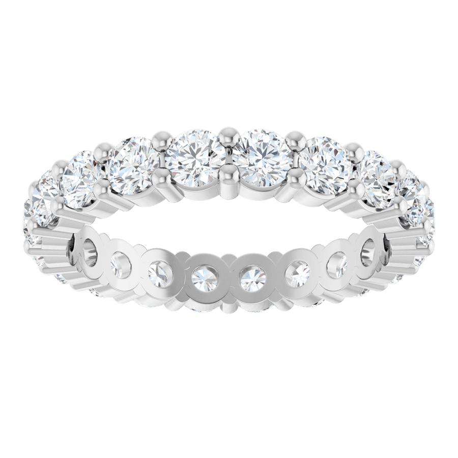 Melden Eva 3mm 2 CTW lab-grown diamond eternity band in 14K White Gold