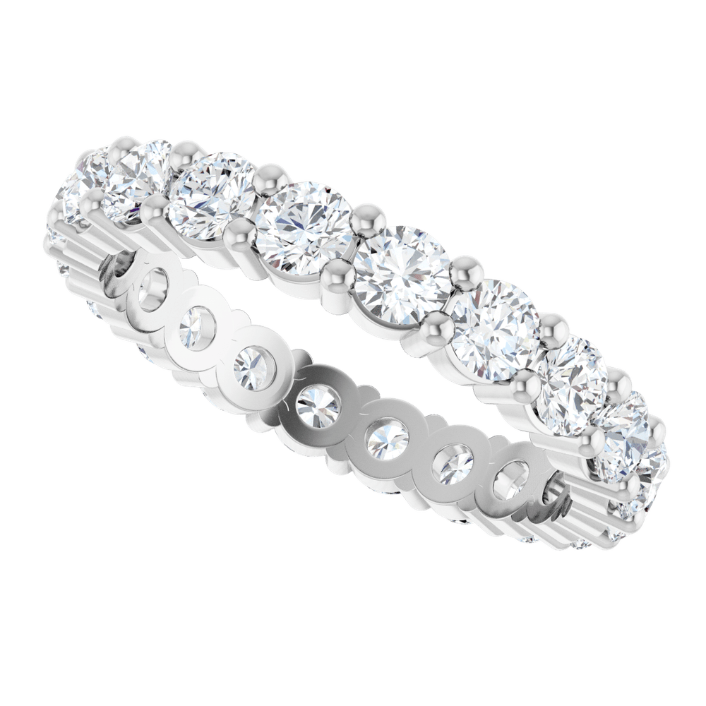 Melden Eva 3mm 2 CTW lab-grown diamond eternity band in 14K White Gold