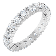 Melden Eva 3mm 2 CTW lab-grown diamond eternity band in 14K White Gold