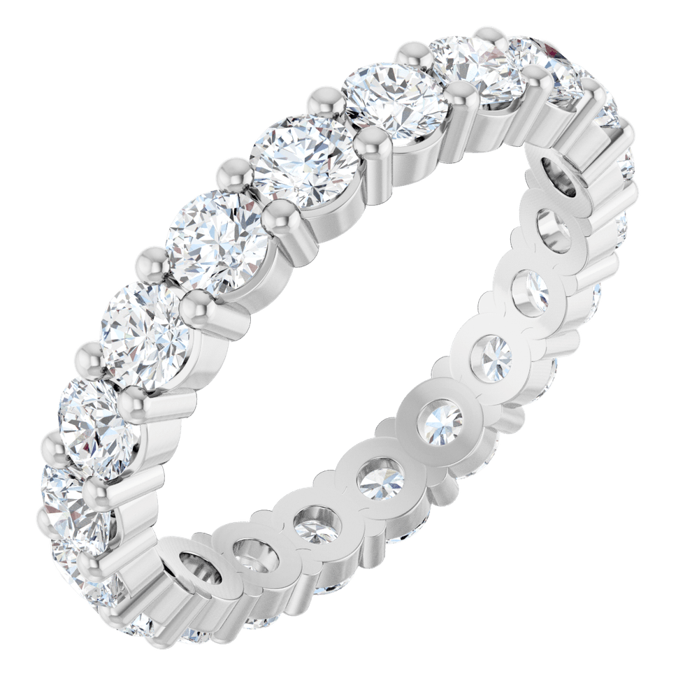 Melden Eva 3mm 2 CTW lab-grown diamond eternity band in 14K White Gold