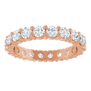 Melden Eva 10K Rose Gold 3mm Eternity Band 1 3/4 CTW Lab-Grown Diamond